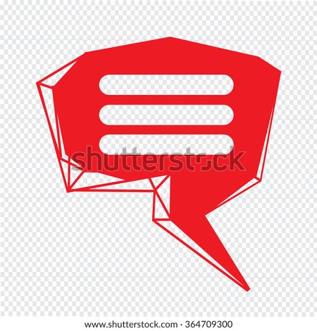 Speech bubble icon Illustration symbol design
