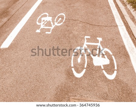  Bicycle lane sign for bike vintage