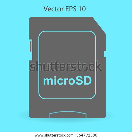 sign microSD vector icon