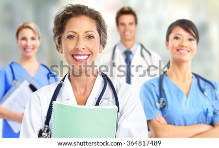 Group of hospital doctors.