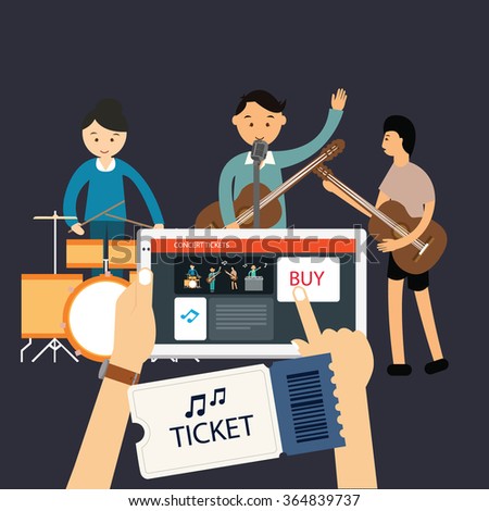 buy music concert ticket online via mobile online internet