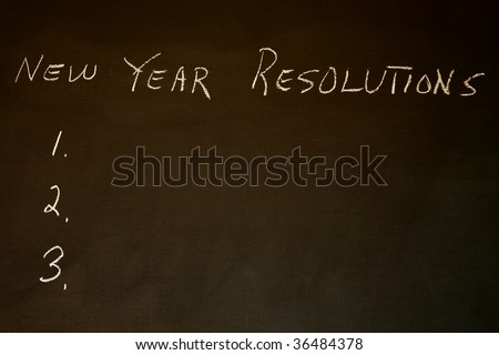 New Year Resolutions with copy space to personalize