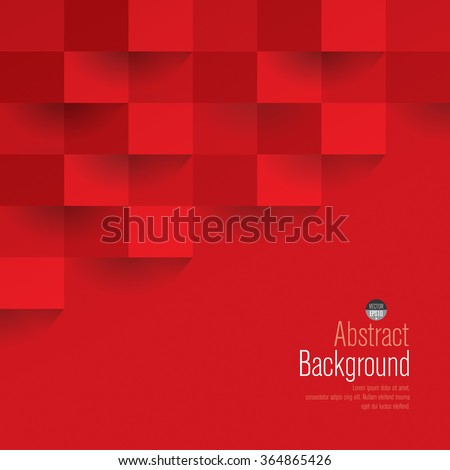 Red geometric vector background. Can be used in cover design, book design, website background, CD cover or advertising.