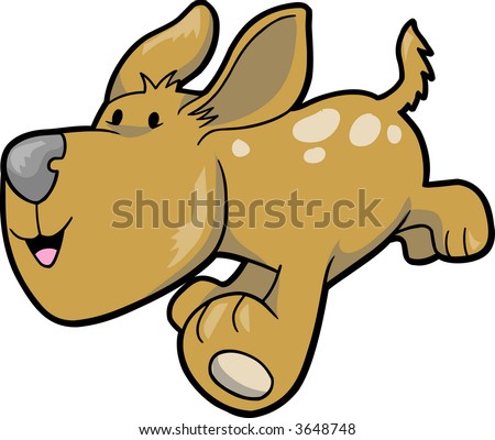 Running Dog Vector Illustration