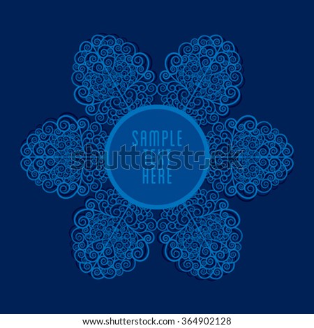 creative blue royal label or banner design vector