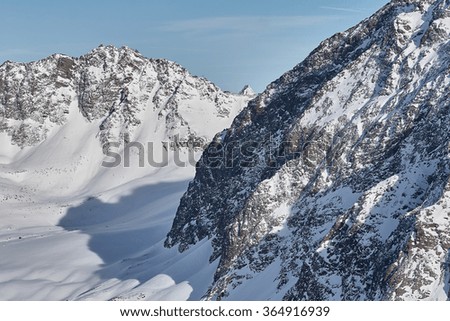 winter landscapes ski area Pitztal, Austria