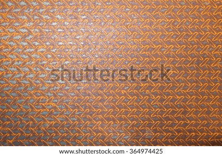 Surface rust Grunge checkered steel plates background