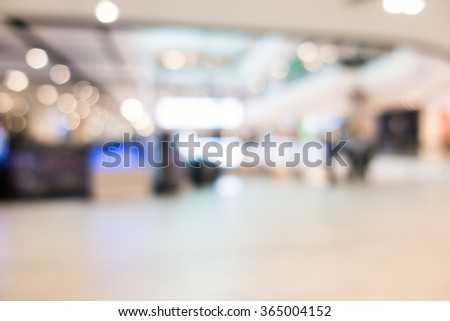 Abstract blur shopping mall store interior for background