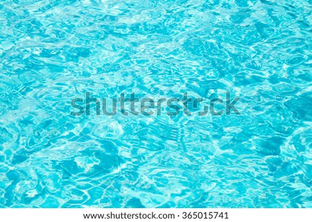 Patterns of movement of water in the pool.