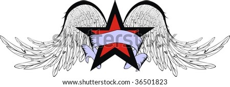 winged star in vector format