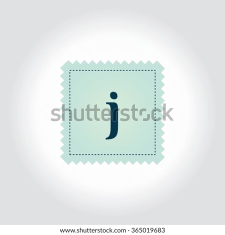 j letter vector logo template (sign, symbol, emblem, ornament) on a stamp background