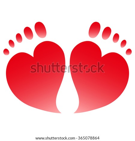 foot paw hearts