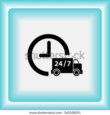 Truck sign icons, vector illustration. Flat design style