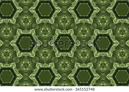 Shades of green Moroccan tiles patchwork design in star and flower shapes