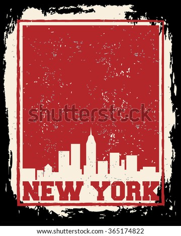 New York City concept. Logo. Label. T-shirt design. NYC. Creative poster design.