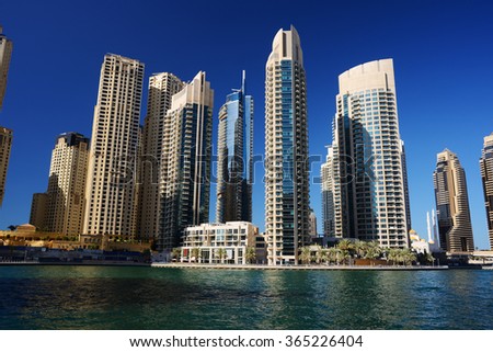 Skyscrapers of Dubai Marina.