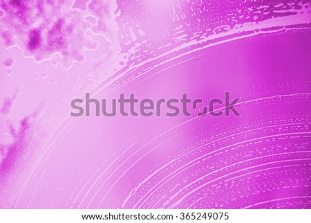 violet Soap foam stains on the glass