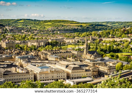 City of Bath, Somerset, England, view from Alexandra Park.
 Royalty-Free Stock Photo #365277314