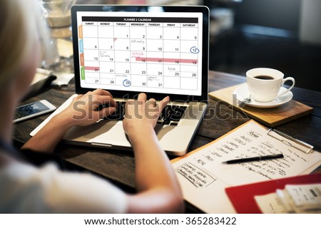 Calender Planner Organization Management Remind Concept Royalty-Free Stock Photo #365283422