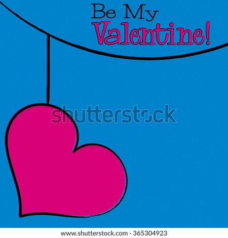 Bright hand drawn Valentine's Day card in vector format.