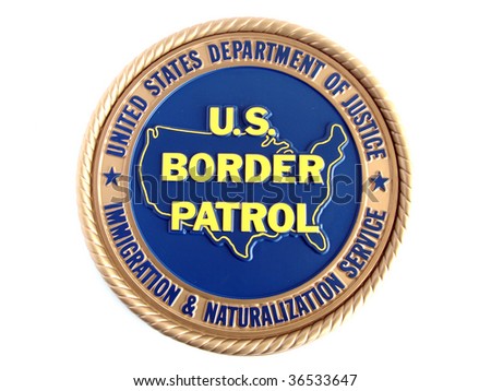 U.S. border patrol emblem. Isolated on white background. Royalty-Free Stock Photo #36533647