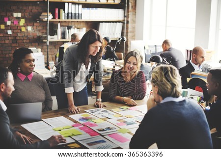 Corporate Achievement Teamwork Office Concept Royalty-Free Stock Photo #365363396