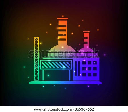 Industry design,rainbow concept,clean vector