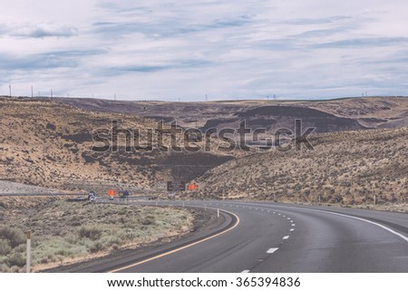 clean highway road in america.