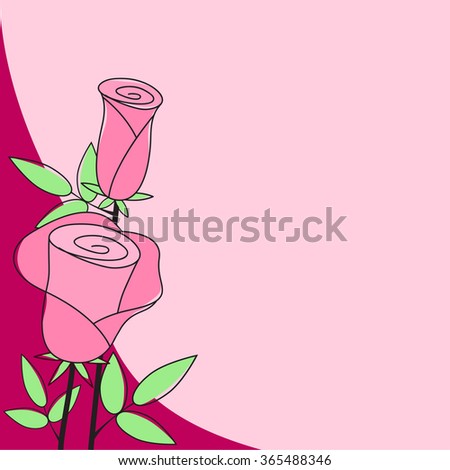 floral design-Rose frame card
