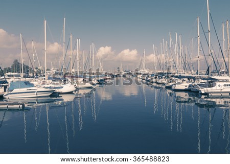 Yachts in Larnaca port, Cyprus.

