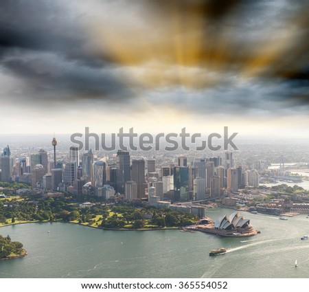 Sydney, Asutralia. Aerial city view
