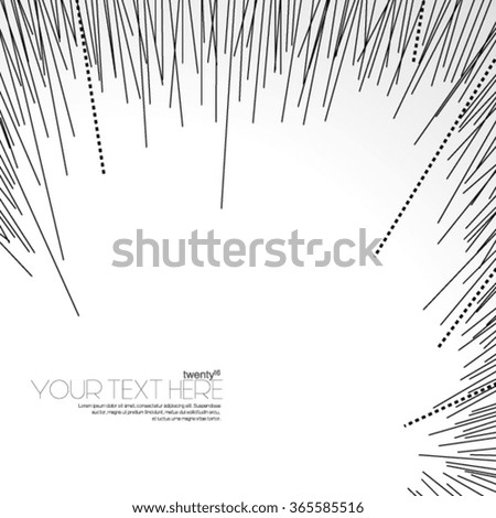 Abstract Black Lines in White Background