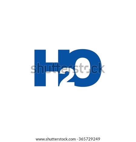 h2o logo Royalty-Free Stock Photo #365729249