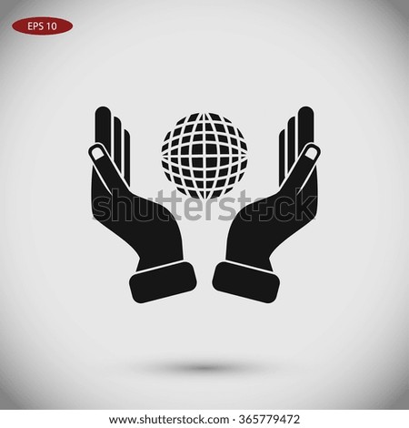 Hand and Globe icon