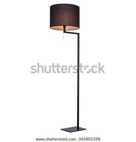 Floor lamp, isolated on white background. Royalty-Free Stock Photo #365805398