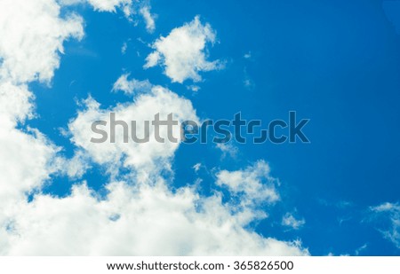 clouds in the blue sky

