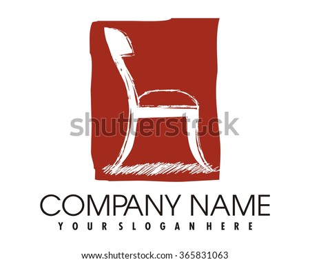 red seat sit furniture furnishing household image icon logo