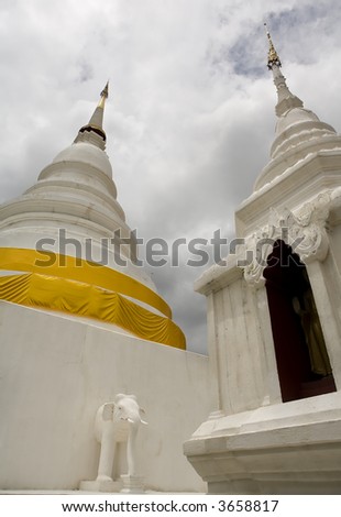 Buddhist temple in Chiang Mai. Picture taken in Thailand. 2006