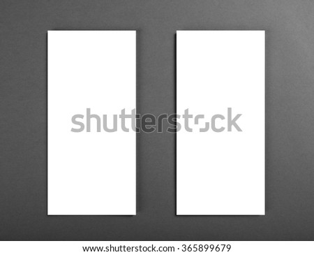 Blank flyer over grey background