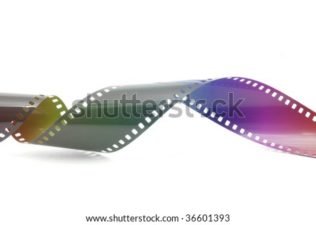 film strip in front of a white background