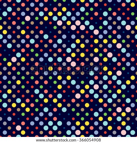 Seamless colored dotted pattern, polka dot fabric, colors of fashion trends. Polka dot pattern. Polka dot seamless. Polka dot fashion trend.