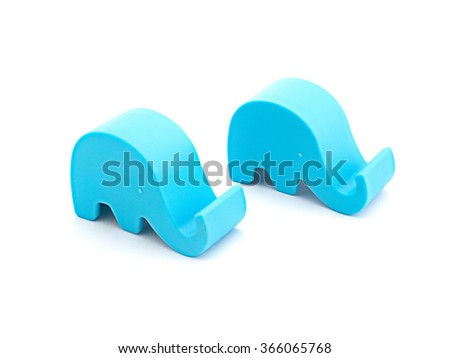 toy blue elephants with background isolated