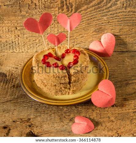 Cake for a loved one on Valentine's Day