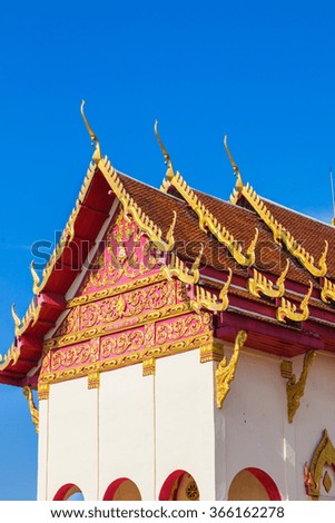 roof of the thai temple.