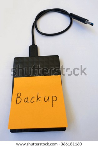 Backup external hard drive