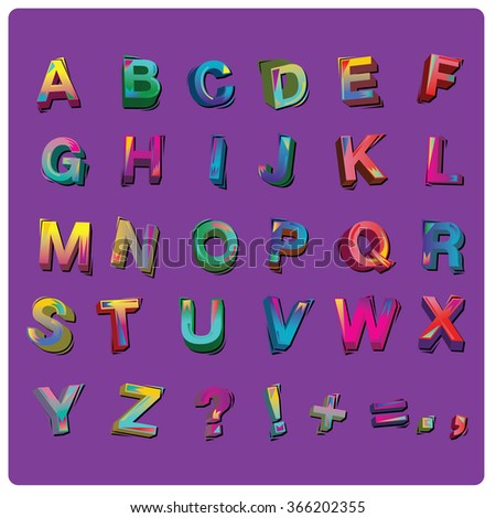 vector of colorful alphabet