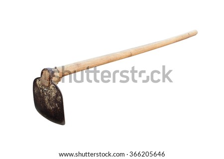 hoe on a white background Royalty-Free Stock Photo #366205646