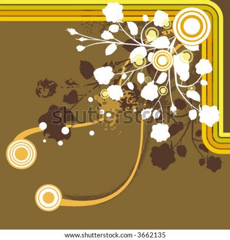 Floral grunge vector background series.