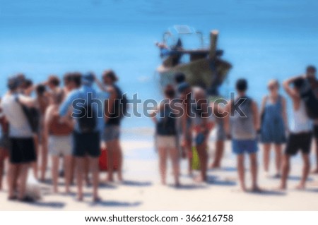 Tourists , waiting boat , Thailand .