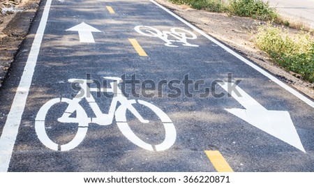 Road sign for bicycle lane only.